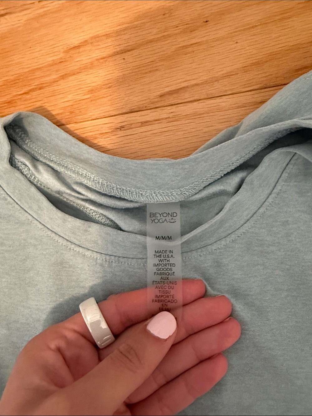 Beyond Yoga Light Blue Long-Sleeve Crewneck Top - Picture 2 of 9